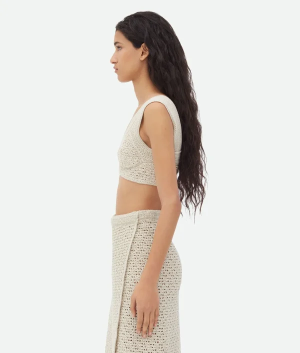 Bottega Veneta Cotton Crochet Bra>Women Tops And T-Shirts