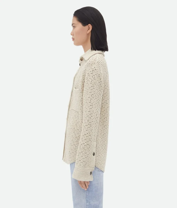 Bottega Veneta Cotton Crochet Shirt>Women Shirts | Knitwear