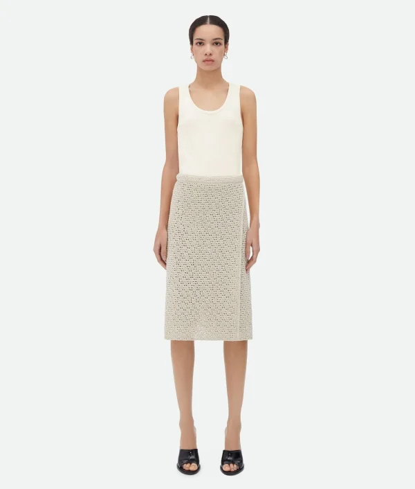 Bottega Veneta Cotton Crochet Skirt>Women Skirts
