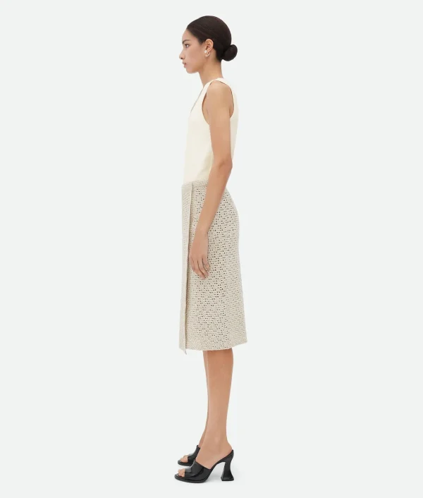 Bottega Veneta Cotton Crochet Skirt>Women Skirts