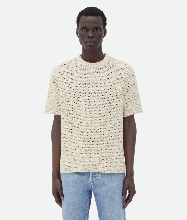 Bottega Veneta Cotton Crochet T-Shirt> T-Shirts