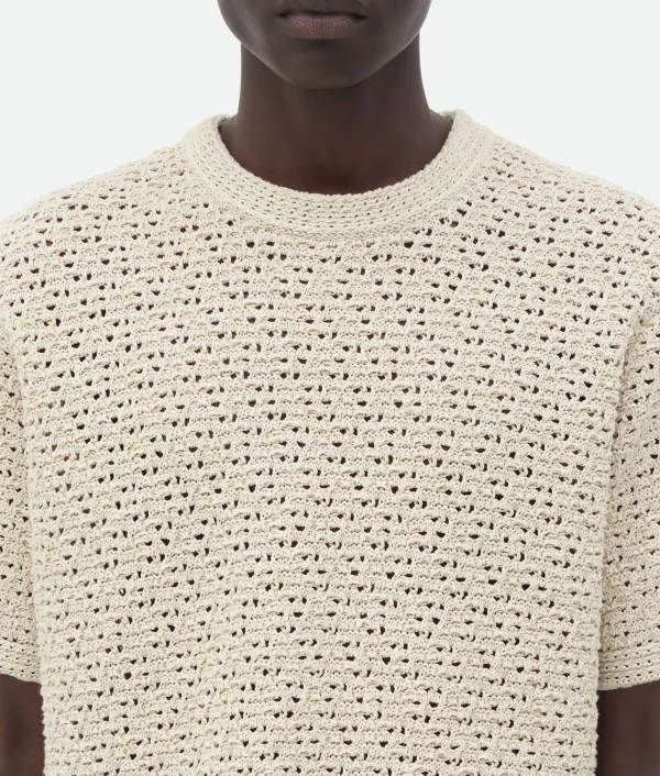 Bottega Veneta Cotton Crochet T-Shirt> T-Shirts
