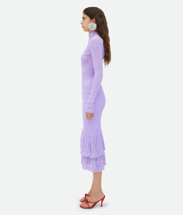 Bottega Veneta Cotton Flowers High Neck Jumper>Women Knitwear