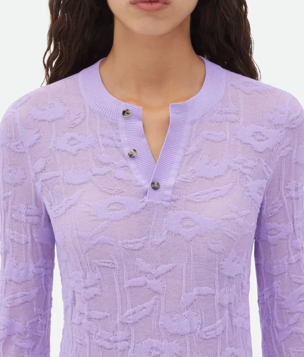 Bottega Veneta Cotton Flowers Jumper>Women Knitwear