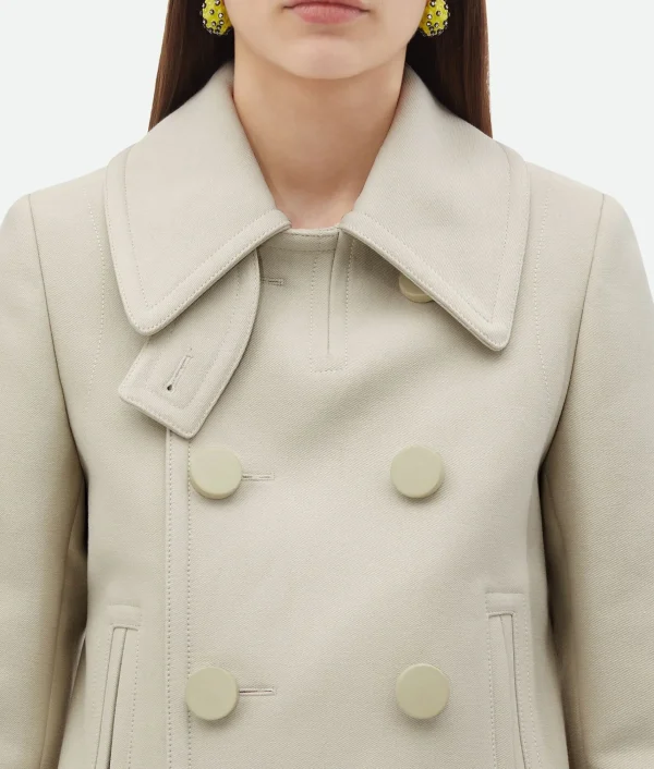 Bottega Veneta Cotton Gabardine Caban>Women Coats