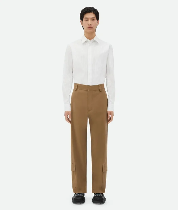 Bottega Veneta Cotton Gabardine Cargo Trousers> Trousers And Shorts