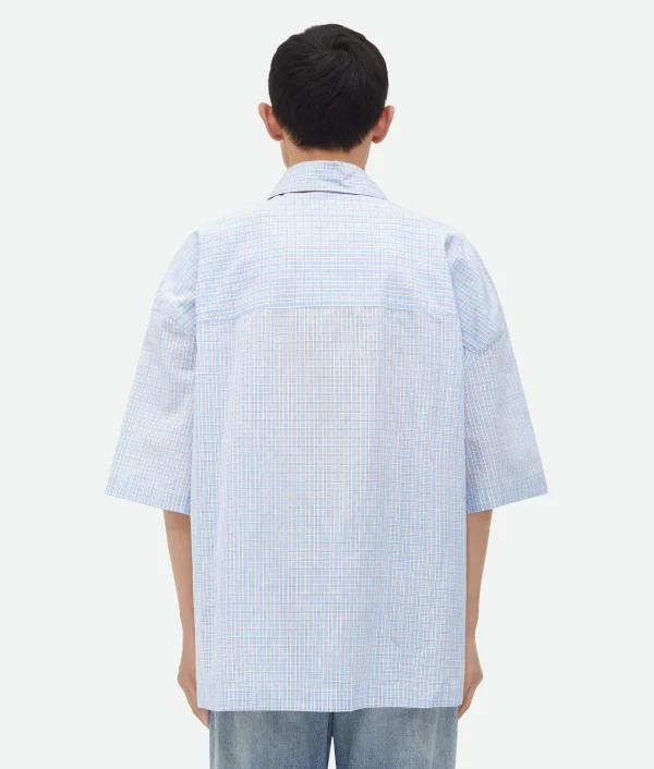 Bottega Veneta Cotton Linen Check Overshirt With 
