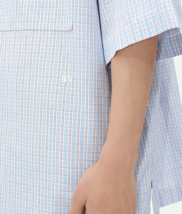 Bottega Veneta Cotton Linen Check Overshirt With 
