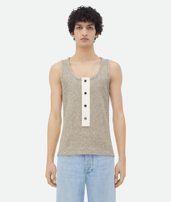 Bottega Veneta Cotton Mouline Jersey Tank Top> T-Shirts
