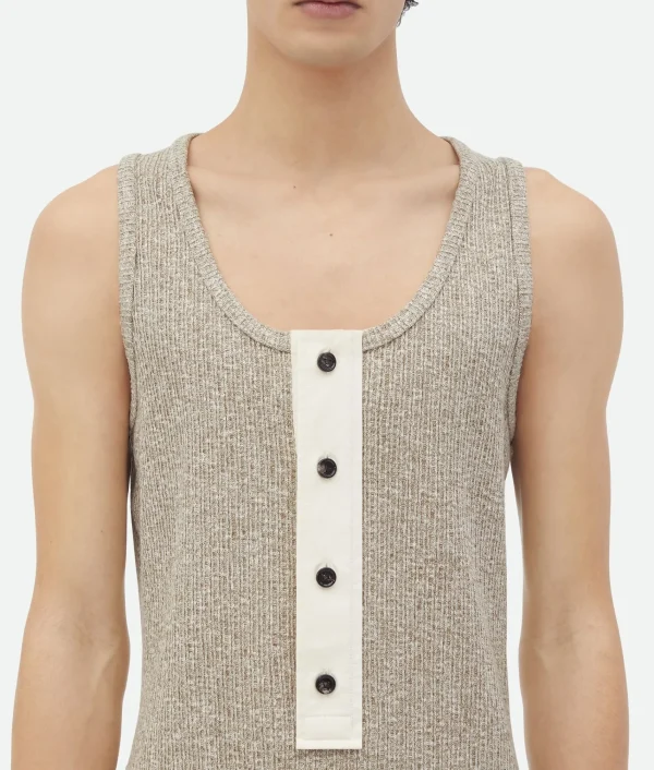 Bottega Veneta Cotton Mouline Jersey Tank Top> T-Shirts