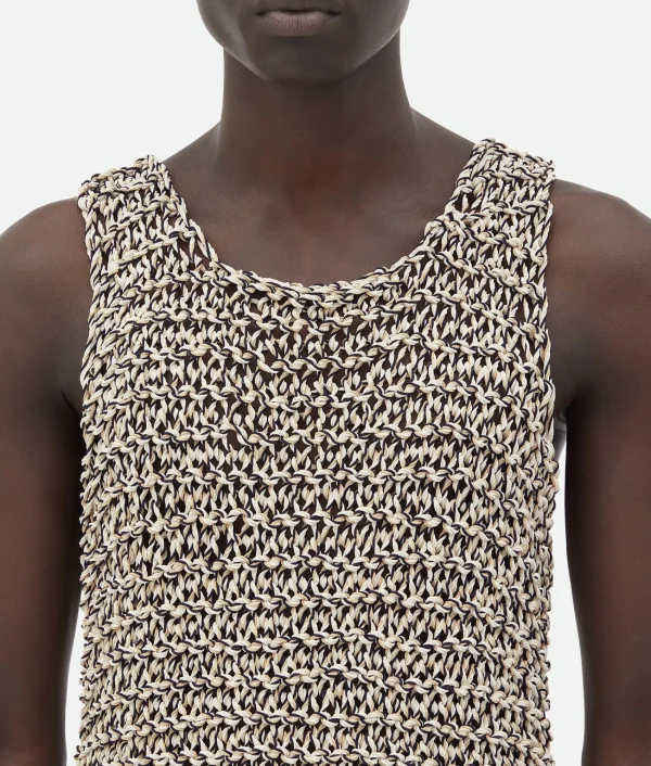 Bottega Veneta Cotton Net Sailor Tank Top> T-Shirts