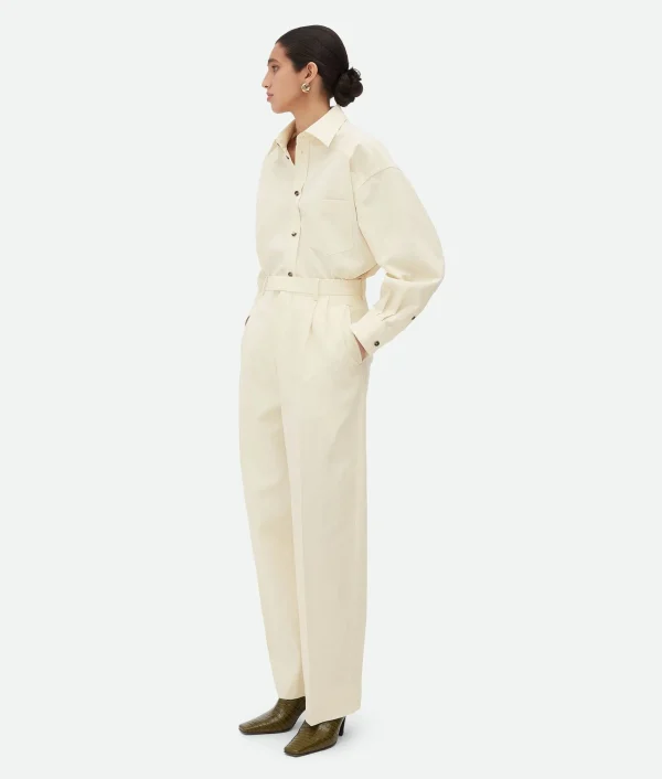 Bottega Veneta Cotton Poplin Trousers>Women Trousers And Shorts