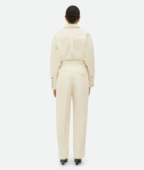Bottega Veneta Cotton Poplin Trousers>Women Trousers And Shorts