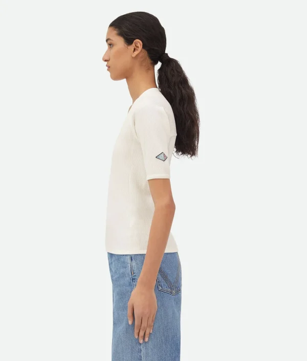Bottega Veneta Cotton Rib Jersey Top>Women Tops And T-Shirts
