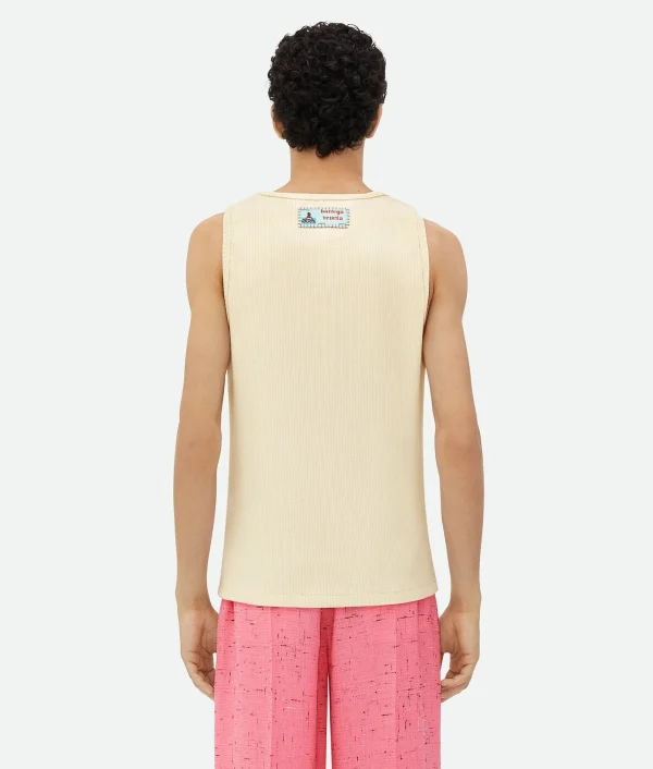 Bottega Veneta Cotton Rib Tank Top With Label> T-Shirts
