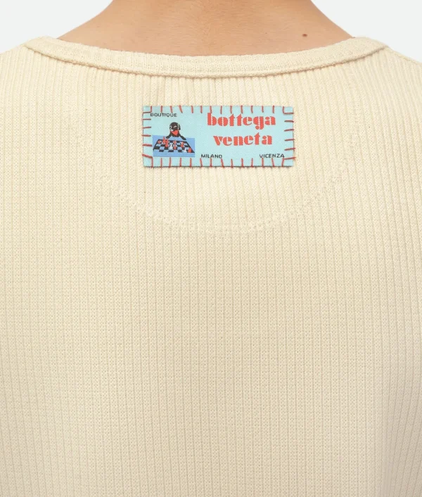 Bottega Veneta Cotton Rib Tank Top With Label> T-Shirts