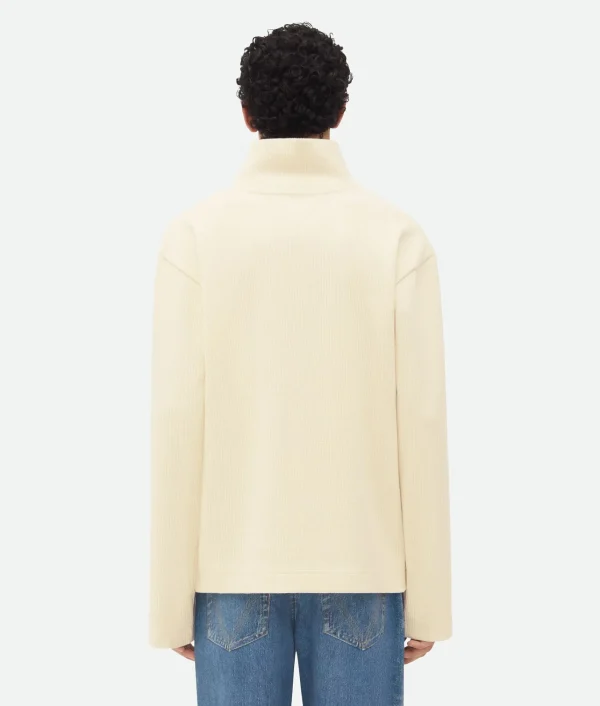 Bottega Veneta Cotton Rib T-Shirt With Label> Knitwear