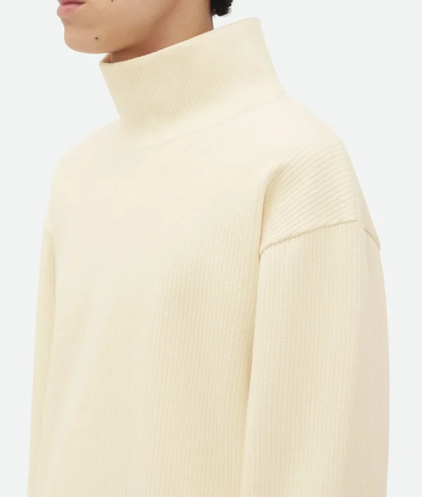 Bottega Veneta Cotton Rib T-Shirt With Label> Knitwear