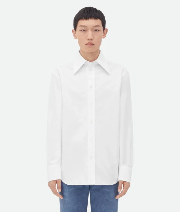 Bottega Veneta Cotton Shirt With Top Stitching> Shirts