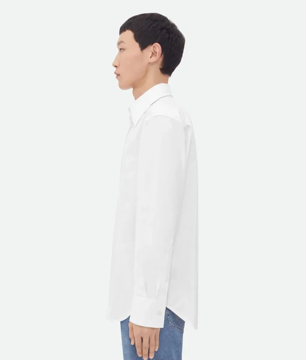 Bottega Veneta Cotton Shirt With Top Stitching> Shirts