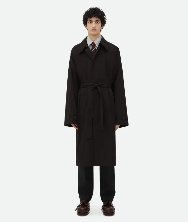 Bottega Veneta Cotton Silk Parka With Check Lining> Coats