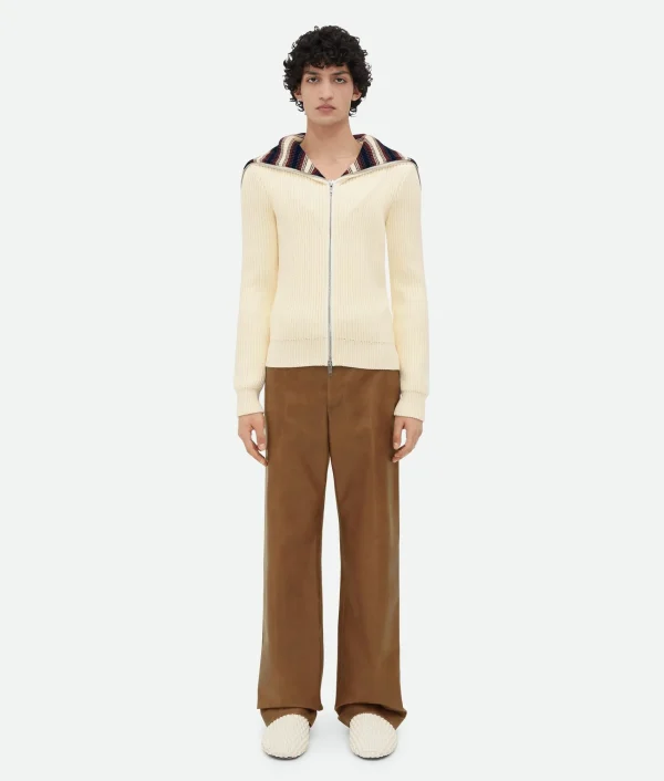 Bottega Veneta Cotton Striped Cardigan> Knitwear