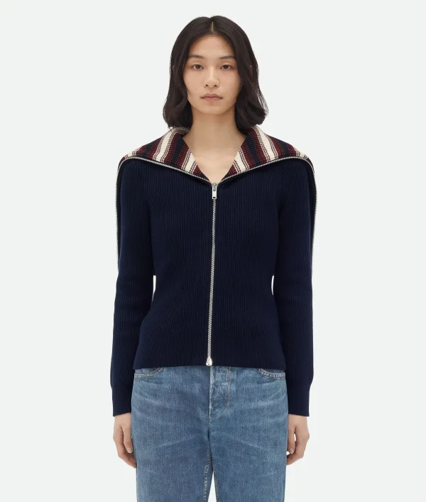 Bottega Veneta Cotton Striped Cardigan>Women Knitwear