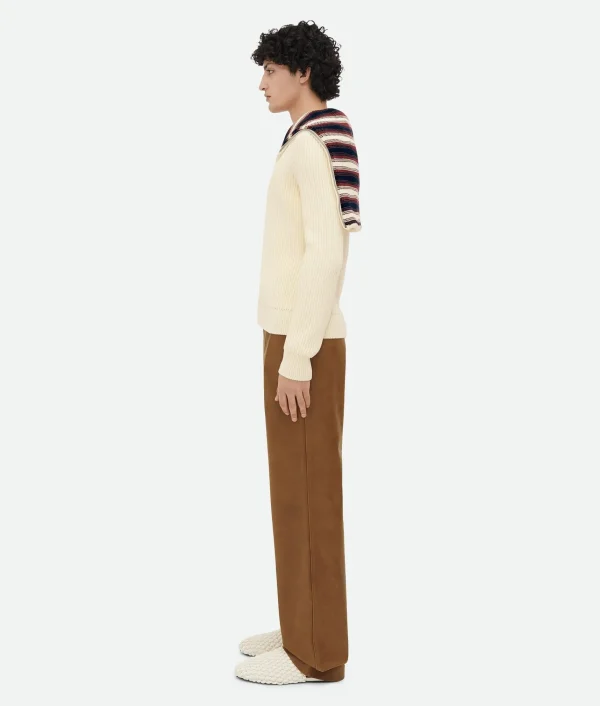 Bottega Veneta Cotton Striped Cardigan> Knitwear