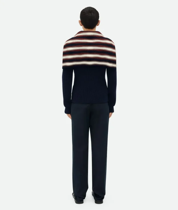 Bottega Veneta Cotton Striped Cardigan> Knitwear