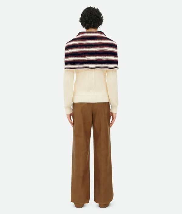 Bottega Veneta Cotton Striped Cardigan> Knitwear