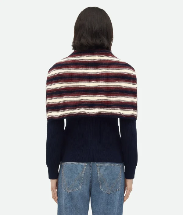 Bottega Veneta Cotton Striped Cardigan>Women Knitwear