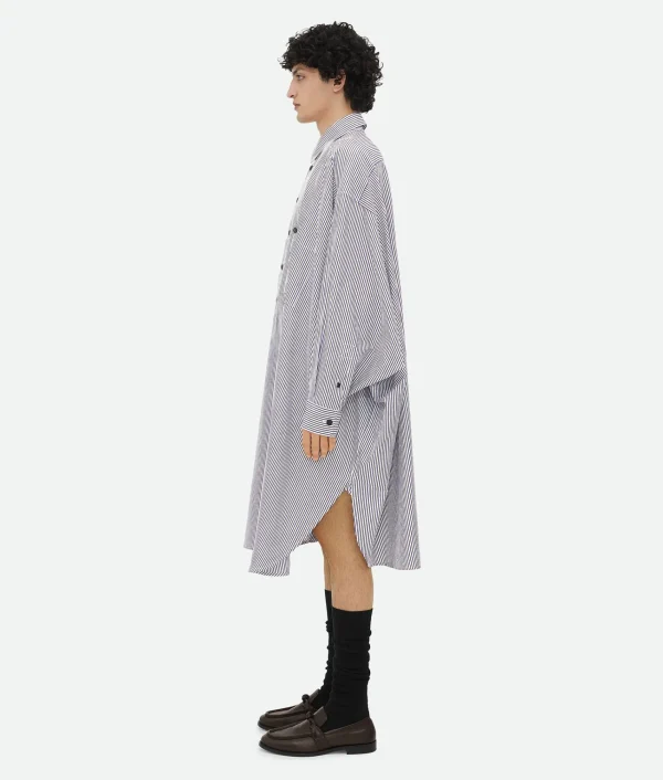 Bottega Veneta Cotton Striped Long Shirt> Shirts