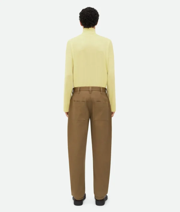 Bottega Veneta Cotton Twill Tapered Trousers> Trousers And Shorts