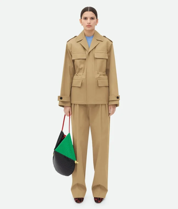 Bottega Veneta Cotton Twill Tapered Trousers>Women Trousers And Shorts