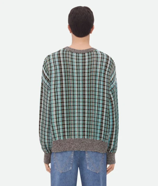 Bottega Veneta Cotton Viscose Check Jumper> Knitwear