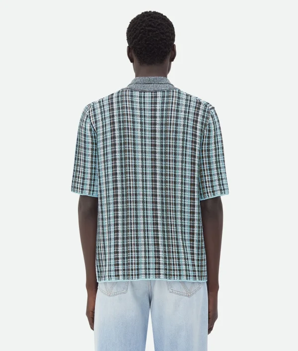 Bottega Veneta Cotton Viscose Check Polo> Polos | Knitwear