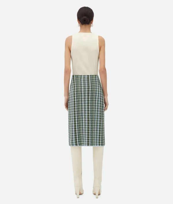 Bottega Veneta Cotton Viscose Check Skirt>Women Skirts