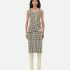 Bottega Veneta Cotton Viscose Check Top>Women Tops And T-Shirts
