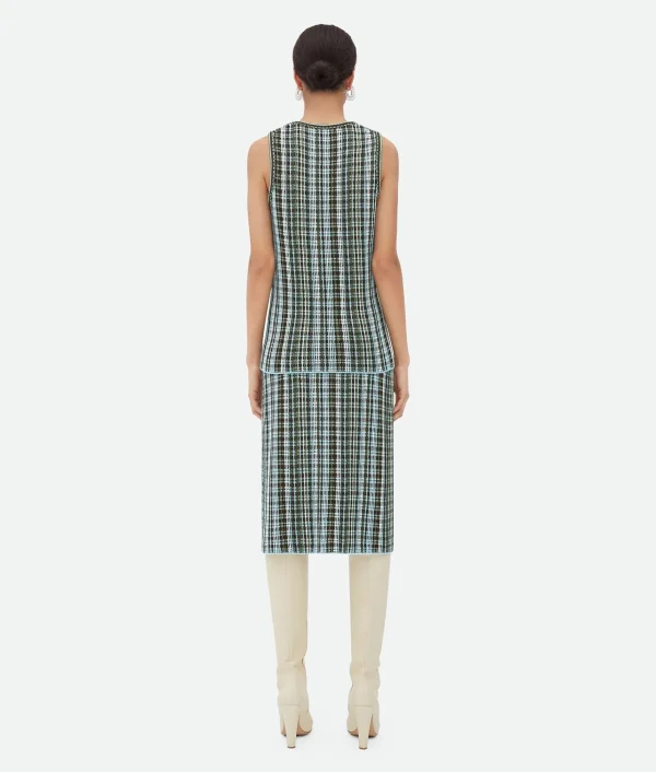 Bottega Veneta Cotton Viscose Check Top>Women Tops And T-Shirts