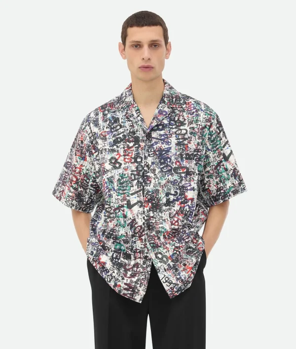 Bottega Veneta Cotton Wool Memory Print Shirt> Shirts