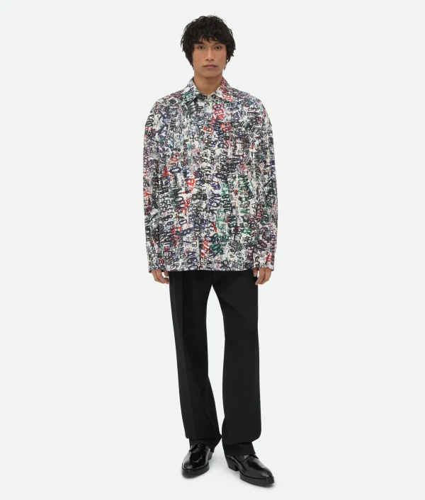Bottega Veneta Cotton Wool Memory Print Shirt> Shirts