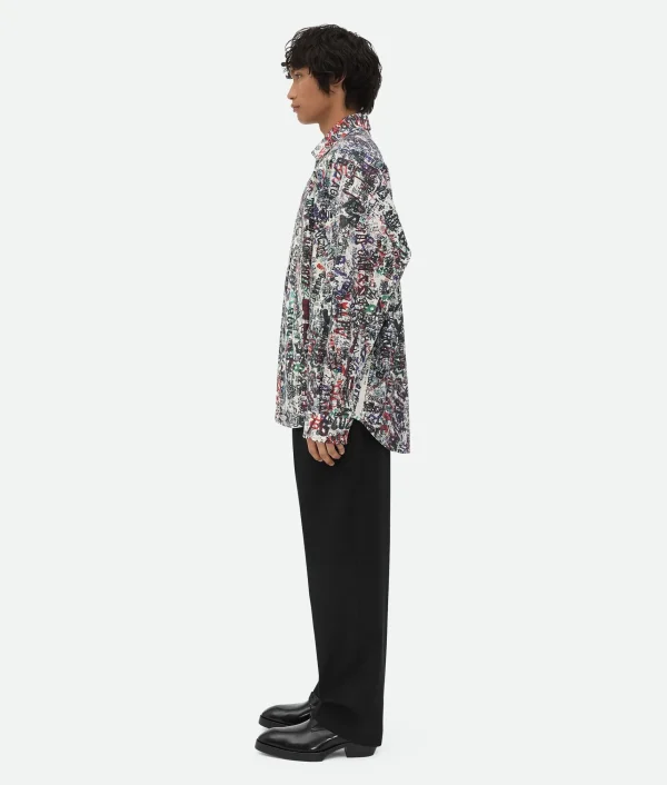 Bottega Veneta Cotton Wool Memory Print Shirt> Shirts
