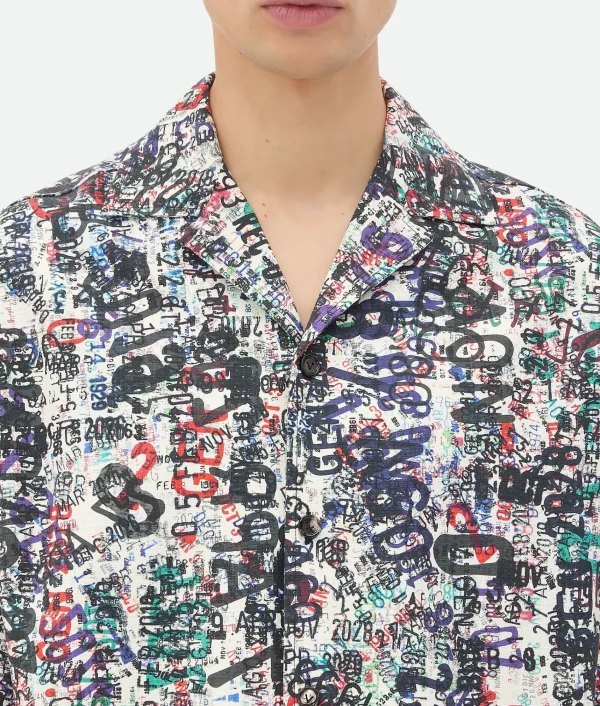 Bottega Veneta Cotton Wool Memory Print Shirt> Shirts