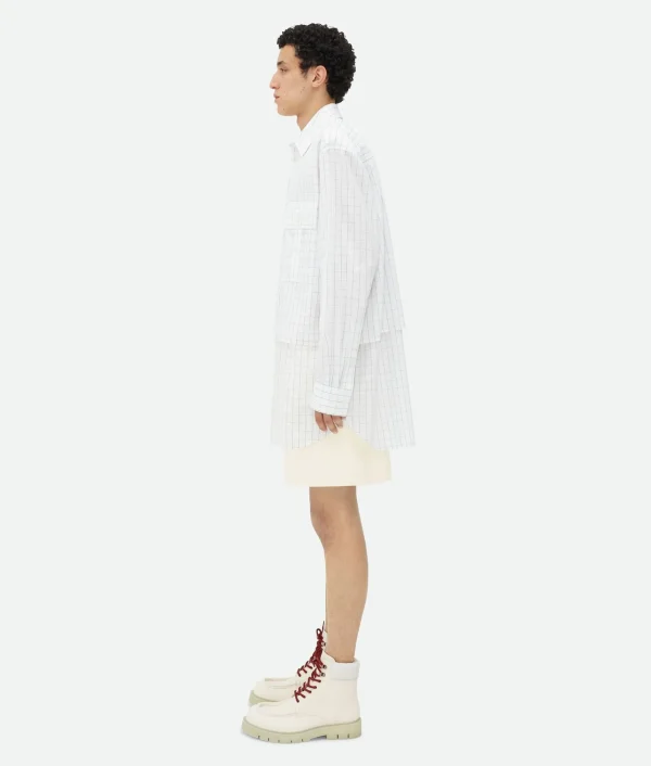 Bottega Veneta Crisp Cotton Silk Double Layer Shirt> Shirts