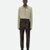 Bottega Veneta Crocodile-Effect Leather Pants> Trousers And Shorts | Leather