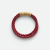 Bottega Veneta Curl Leather Bracelet> Bracelets