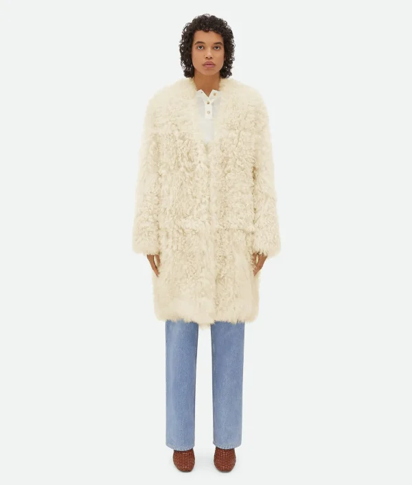 Bottega Veneta Curly Shearling Coat>Women Coats