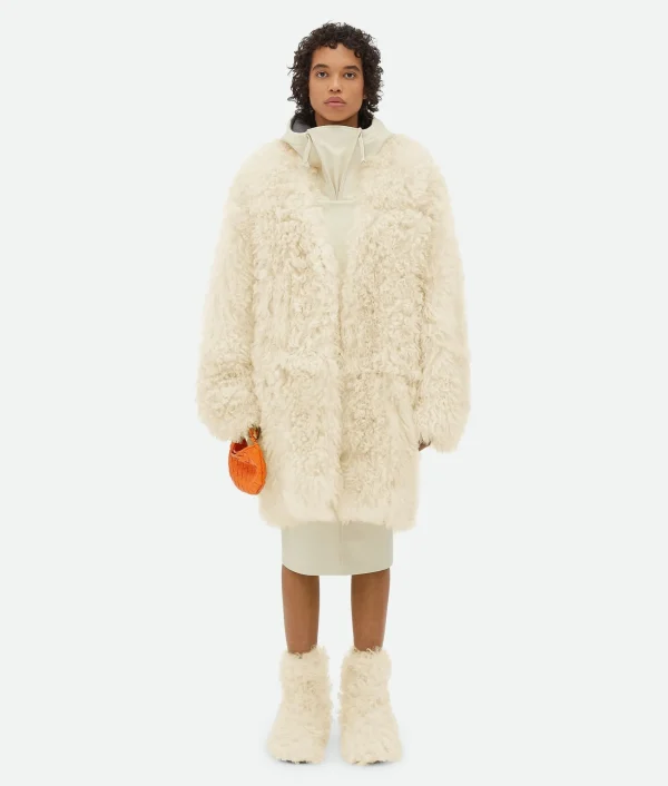 Bottega Veneta Curly Shearling Coat>Women Coats