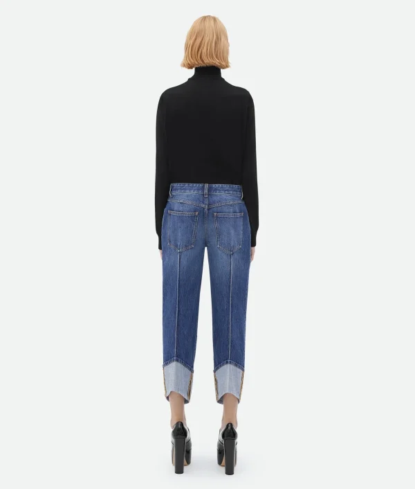 Bottega Veneta Curved Shape Denim>Women Trousers And Shorts | Denim