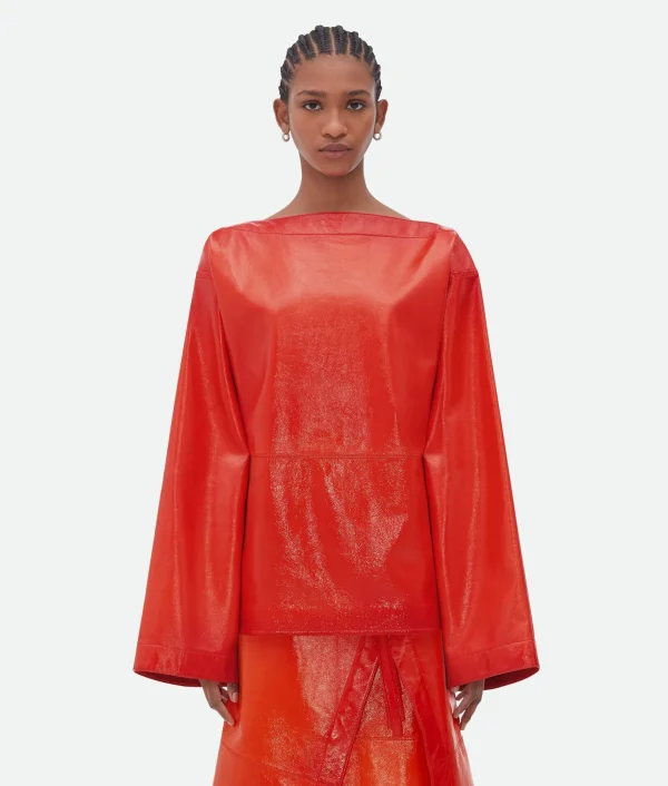 Bottega Veneta Dégradé Effect Leather Top>Women Leather